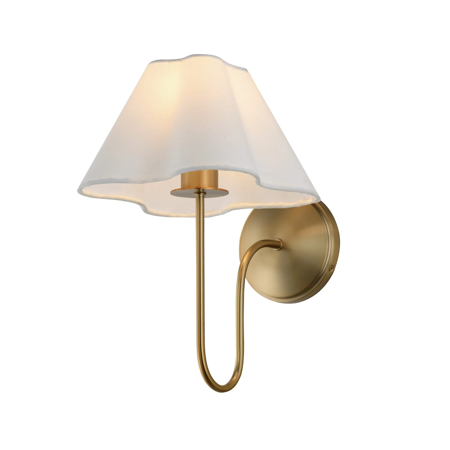 Saxon One Light Wall Sconce in Natural Aged Brass