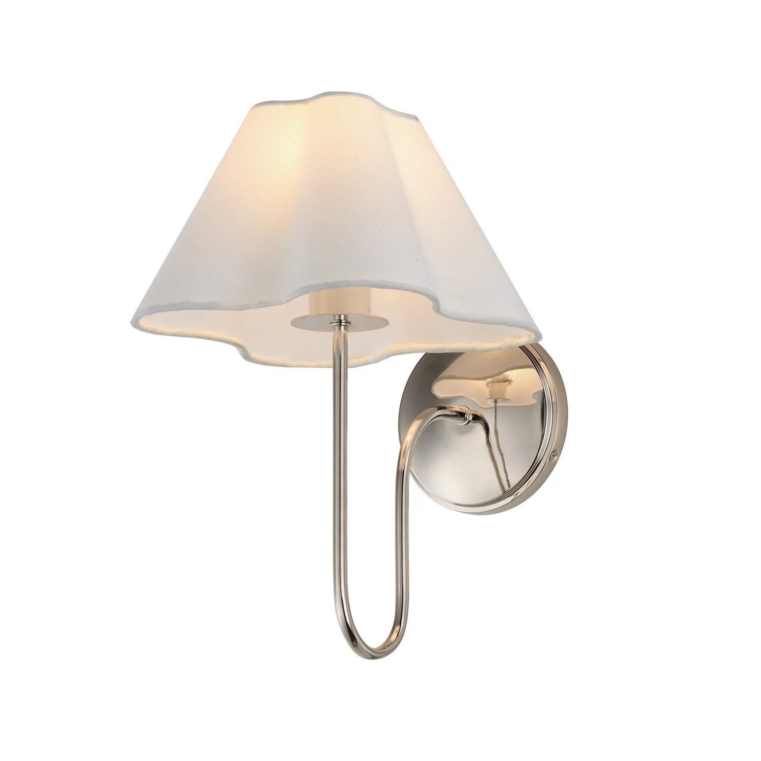 Saxon One Light Wall Sconce in Polished Nickel