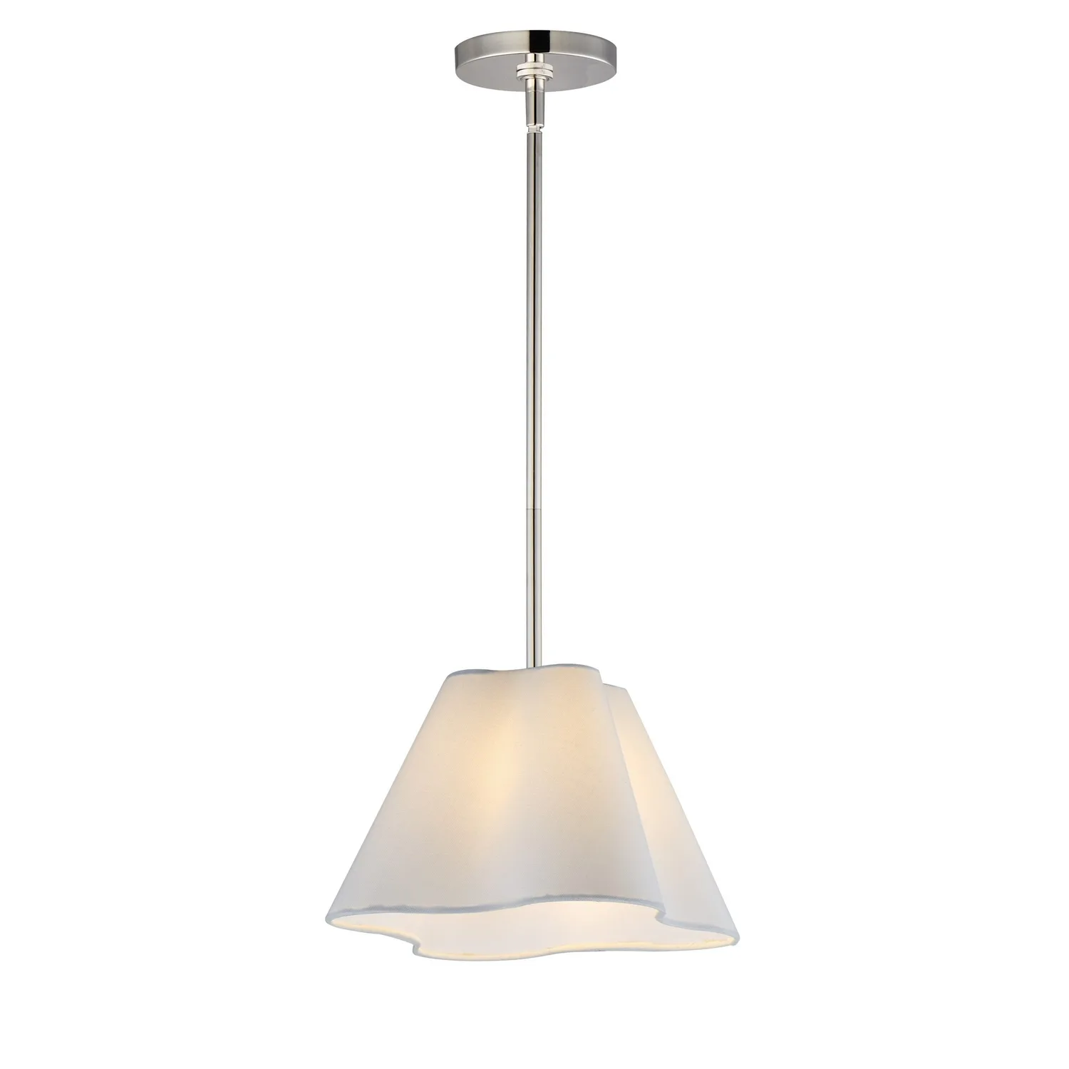 Saxon One Light Pendant in Polished Nickel