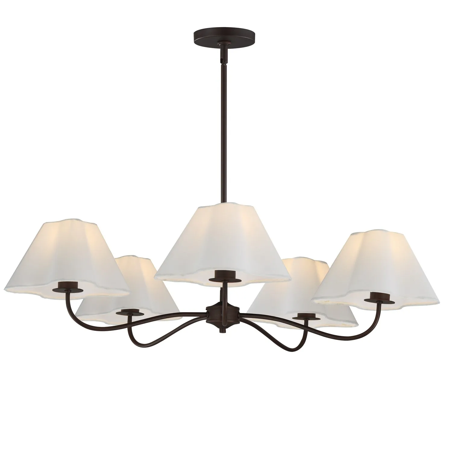 Saxon Five Light Chandelier in Oil Rubbed Bronze