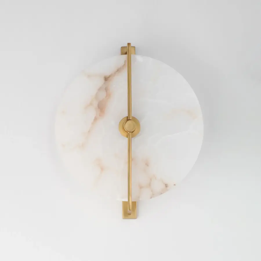 Quarry LED Wall Sconce/Flush Mount in Natural Aged Brass - Image 2