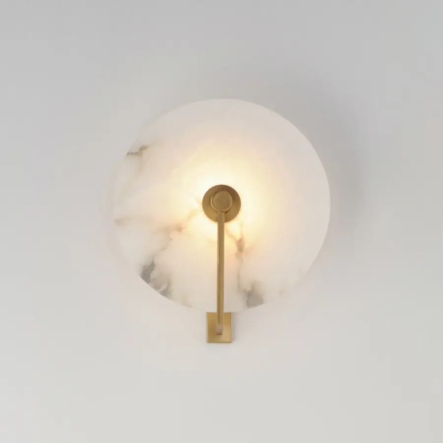 Quarry LED Wall Sconce in Natural Aged Brass - Image 3