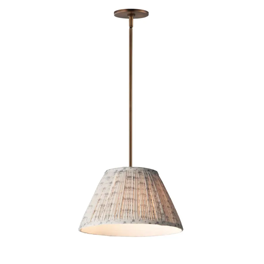 Dunbridge One Light Pendant in Weathered Brass