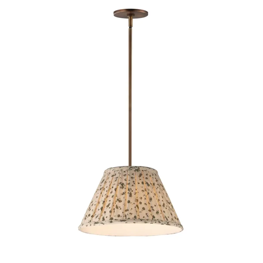 Dunbridge One Light Pendant in Weathered Brass