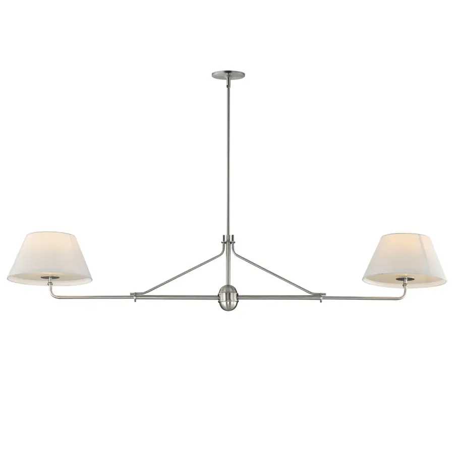 Dunbridge Two Light Pendant in Polished Nickel