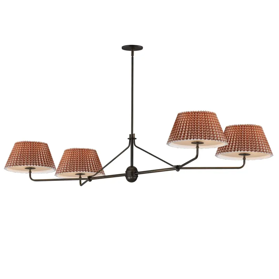 Dunbridge 4-Light Linear Chandelier in Antique Bronze