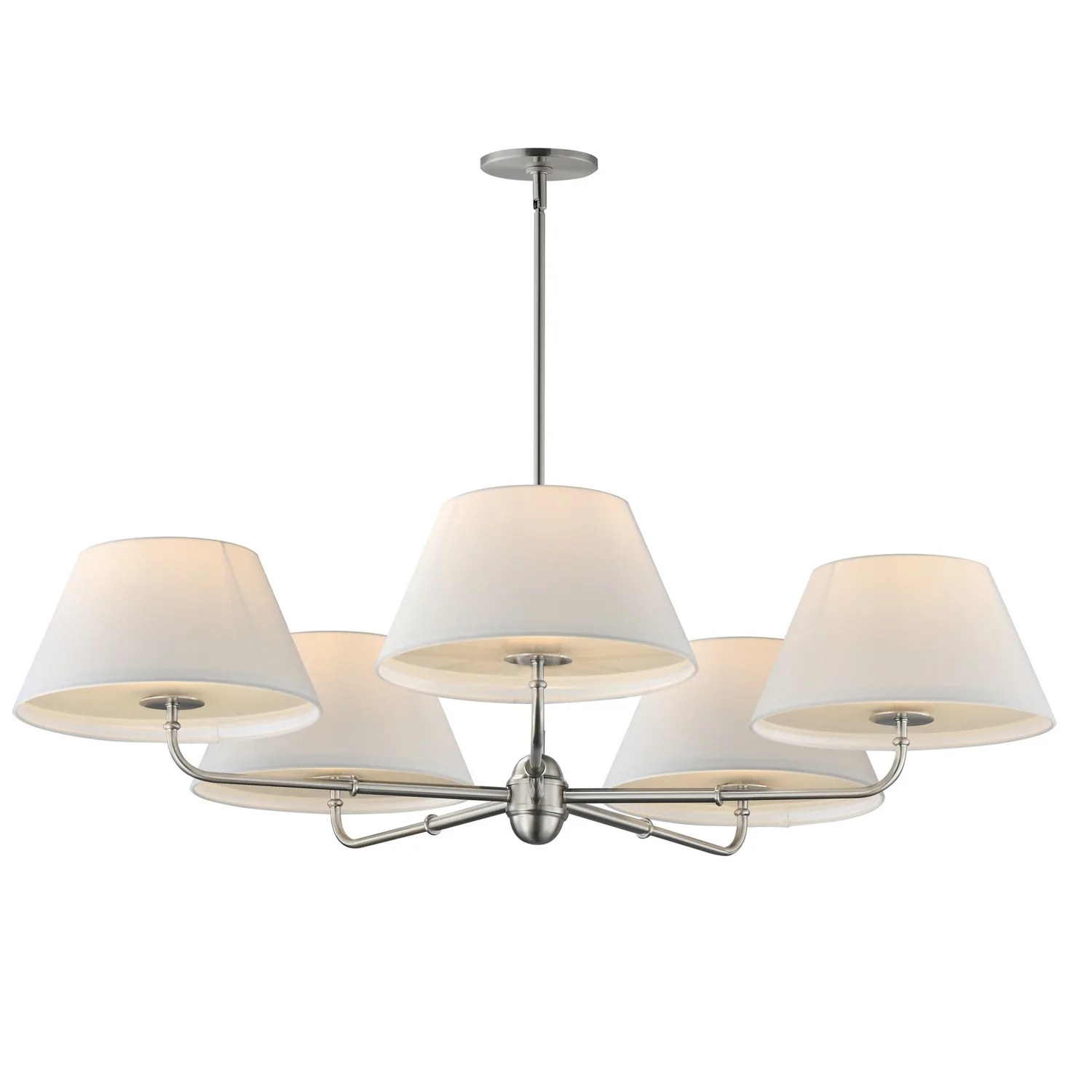 Dunbridge Five Light Chandelier in Polished Nickel