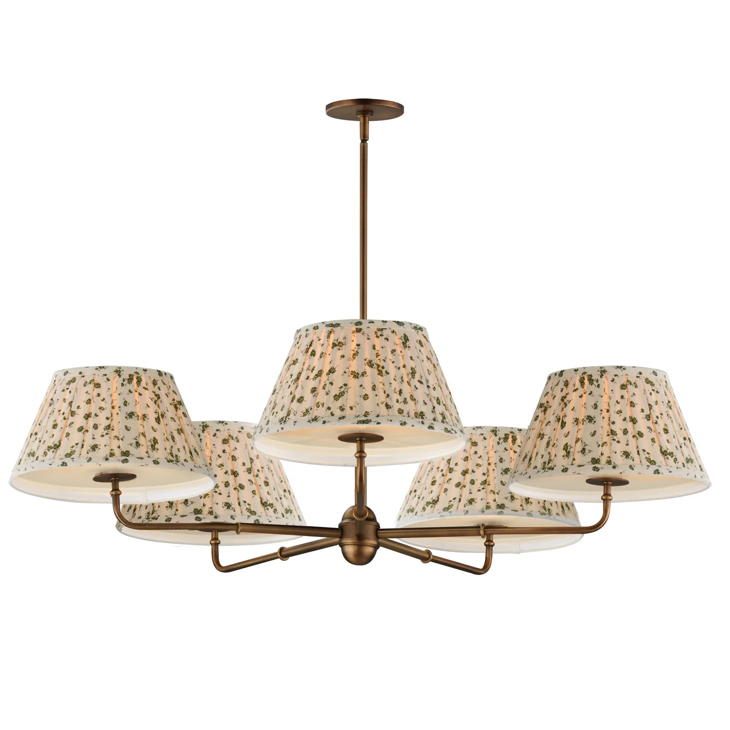 Dunbridge Five Light Chandelier in Weathered Brass