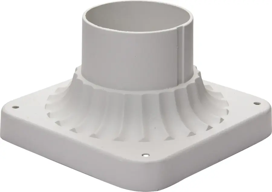 Outdoor Essentials Cast Pier Mount in White - Image 1