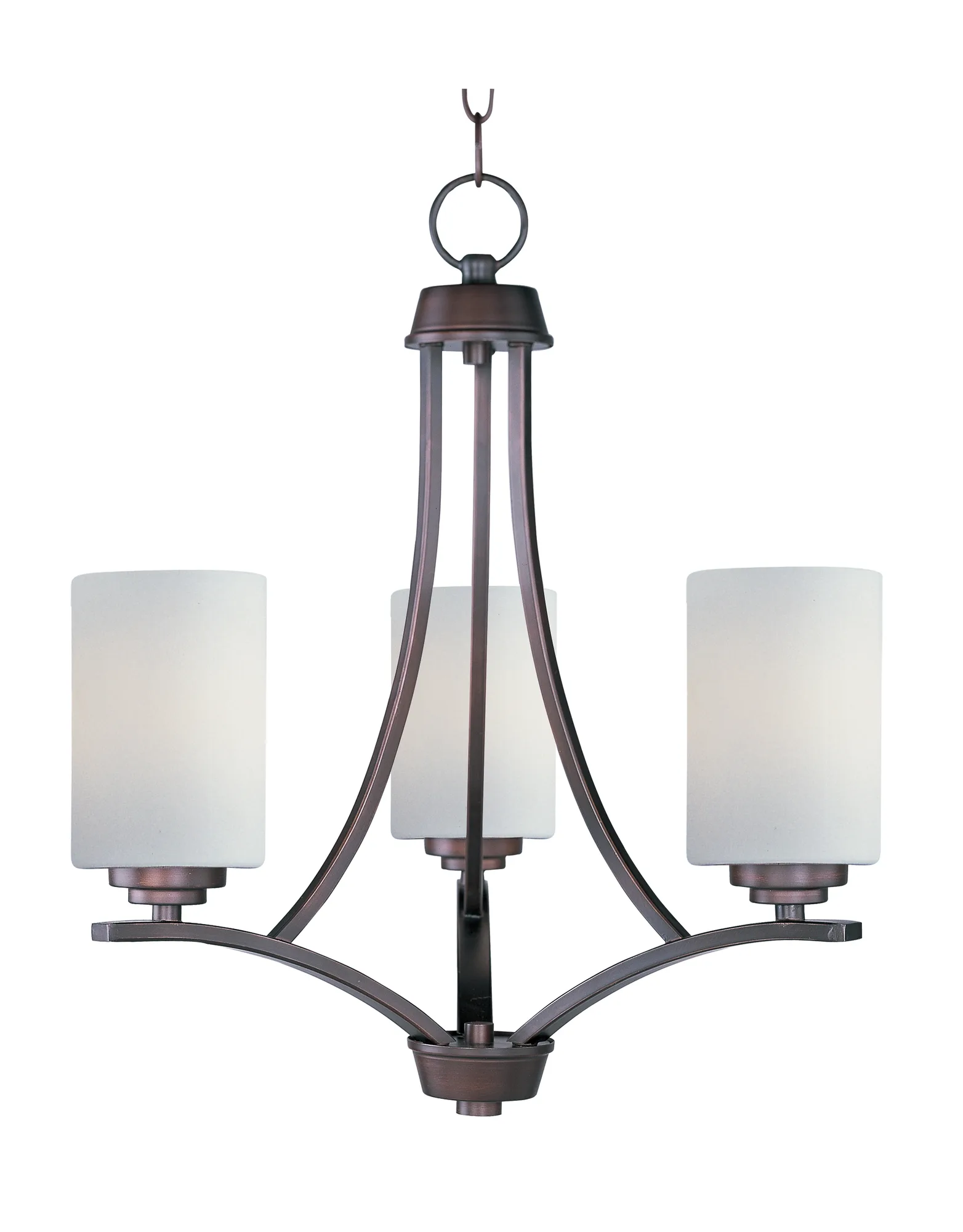 Deven Three Light Chandelier in Oil Rubbed Bronze