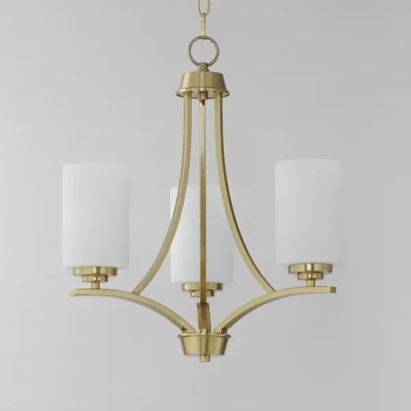 Deven 3-Light Chandelier in Satin Brass - Image 2