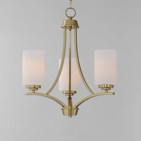 Deven 3-Light Chandelier in Satin Brass - Image 3