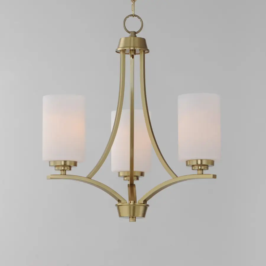 Deven 3-Light Chandelier in Satin Brass - Image 3