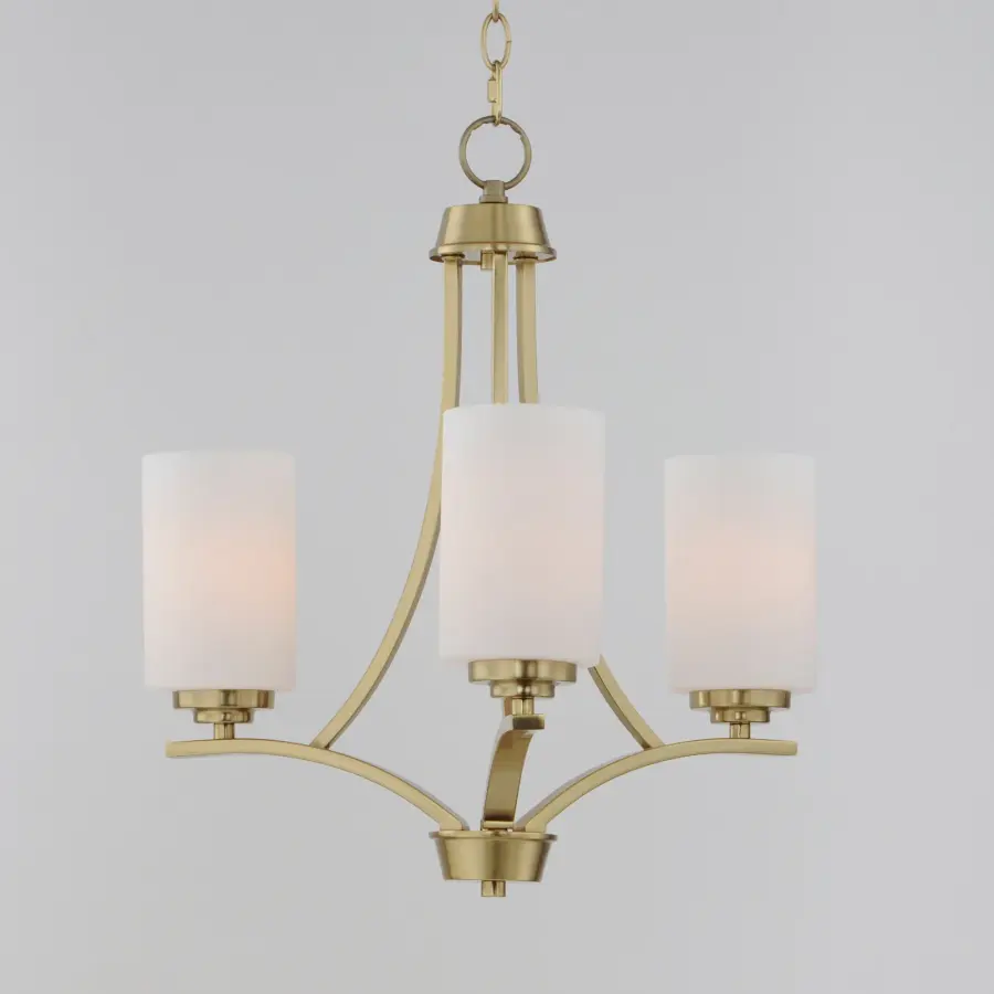 Deven 3-Light Chandelier in Satin Brass - Image 4