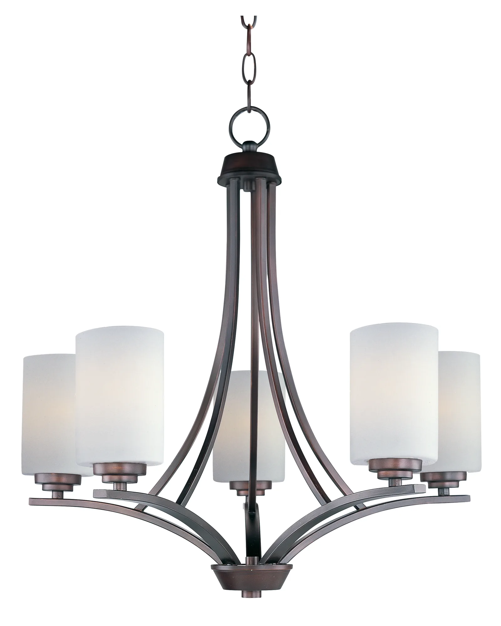 Deven Five Light Chandelier in Oil Rubbed Bronze