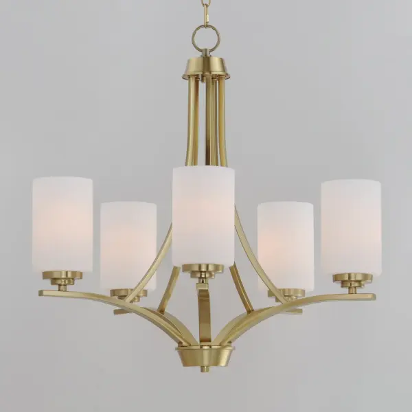 Deven 5-Light Chandelier in Satin Brass - Image 2