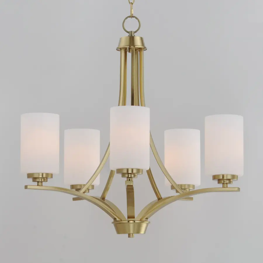 Deven 5-Light Chandelier in Satin Brass - Image 2
