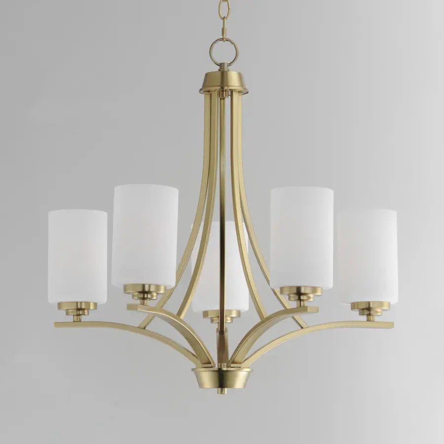 Deven 5-Light Chandelier in Satin Brass - Image 3