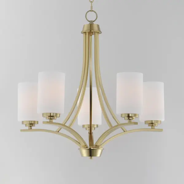 Deven 5-Light Chandelier in Satin Brass - Image 4