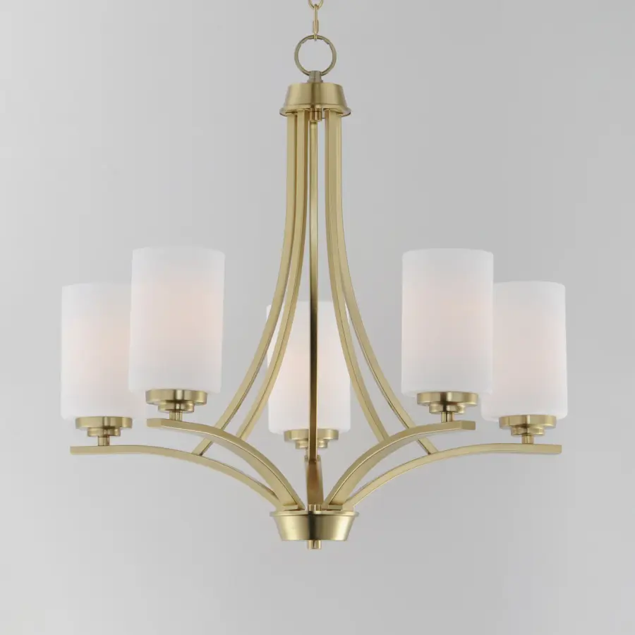 Deven 5-Light Chandelier in Satin Brass - Image 4