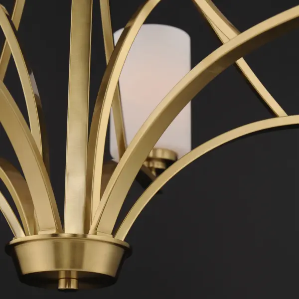 Deven 9-Light Chandelier in Satin Brass - Image 4