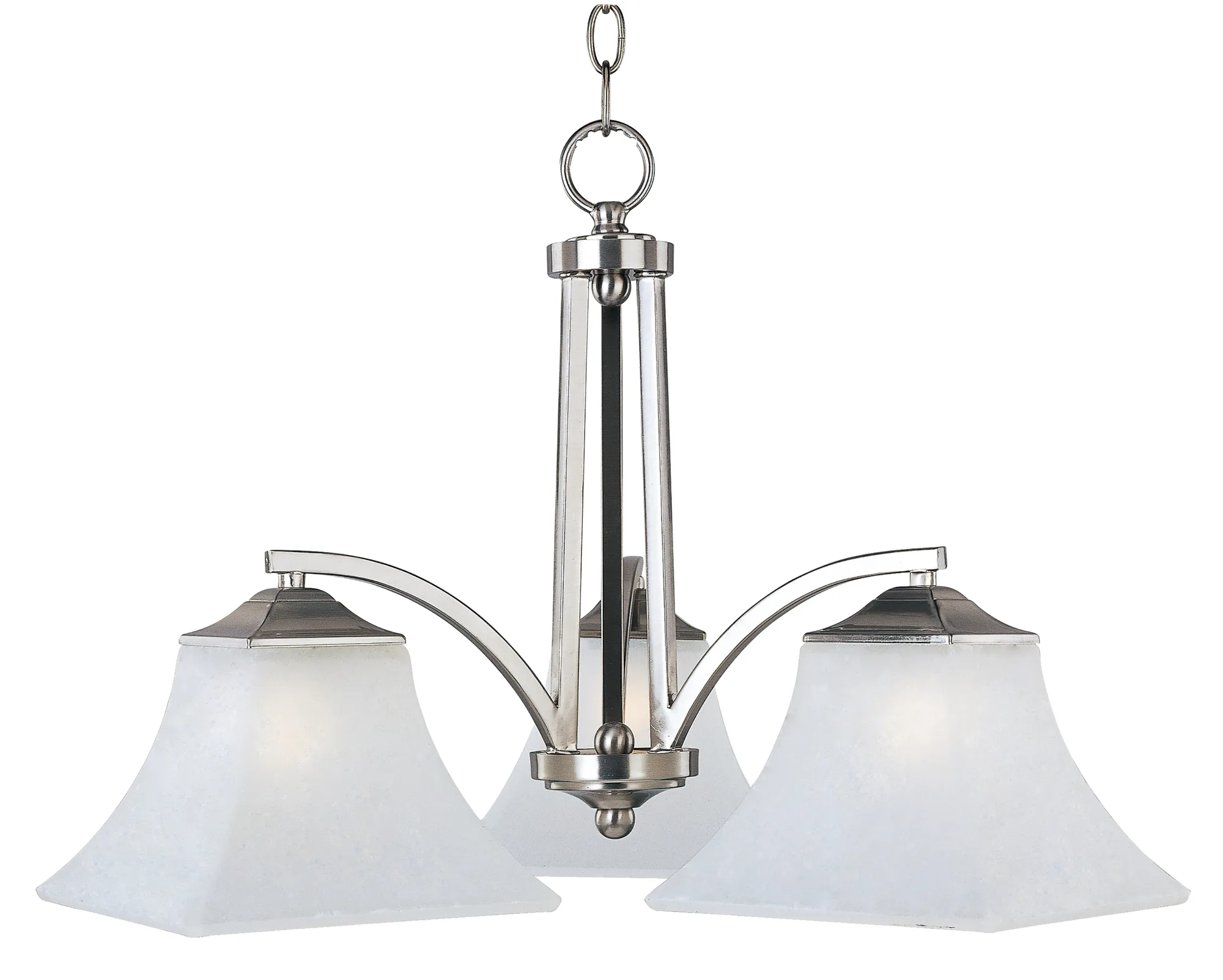 Aurora 3-Light Chandelier in Satin Nickel