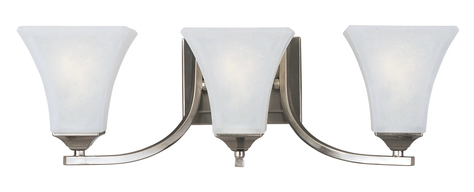 Aurora Three Light Bath Vanity in Satin Nickel