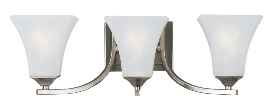 Aurora 3-Light Bath Vanity in Satin Nickel - Image 1