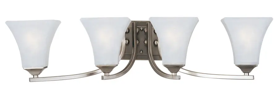 Aurora 4-Light Bath Vanity in Satin Nickel - Image 1