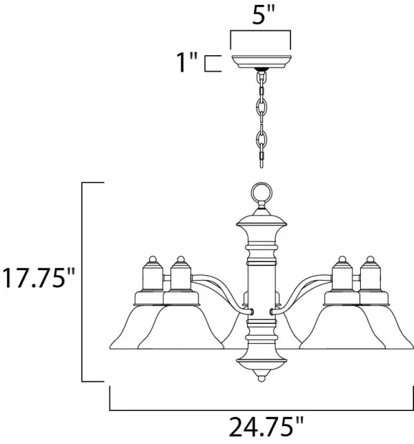 Newburg is a traditional, early American style collection from Maxim Lighting International in multiple finishes and glass types. - alternate view