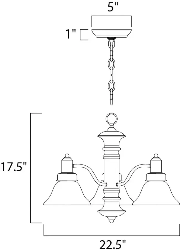 Newburg is a traditional, early American style collection from Maxim Lighting International in multiple finishes and glass types. - alternate view