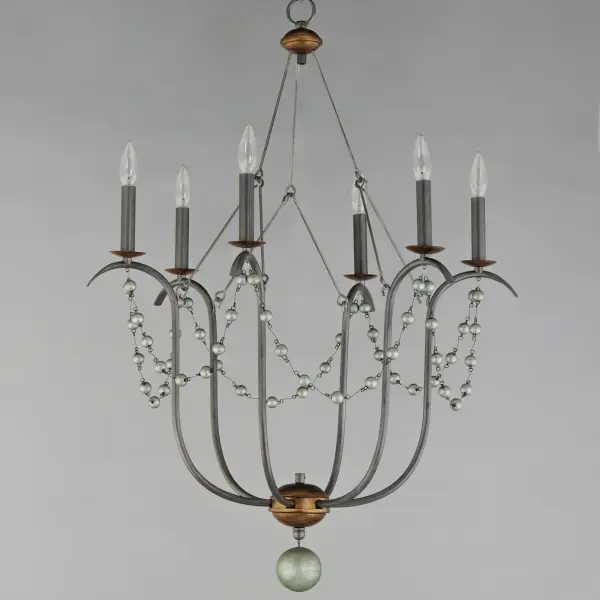 Formosa Six Light Chandelier in Golden Noir - Image 3