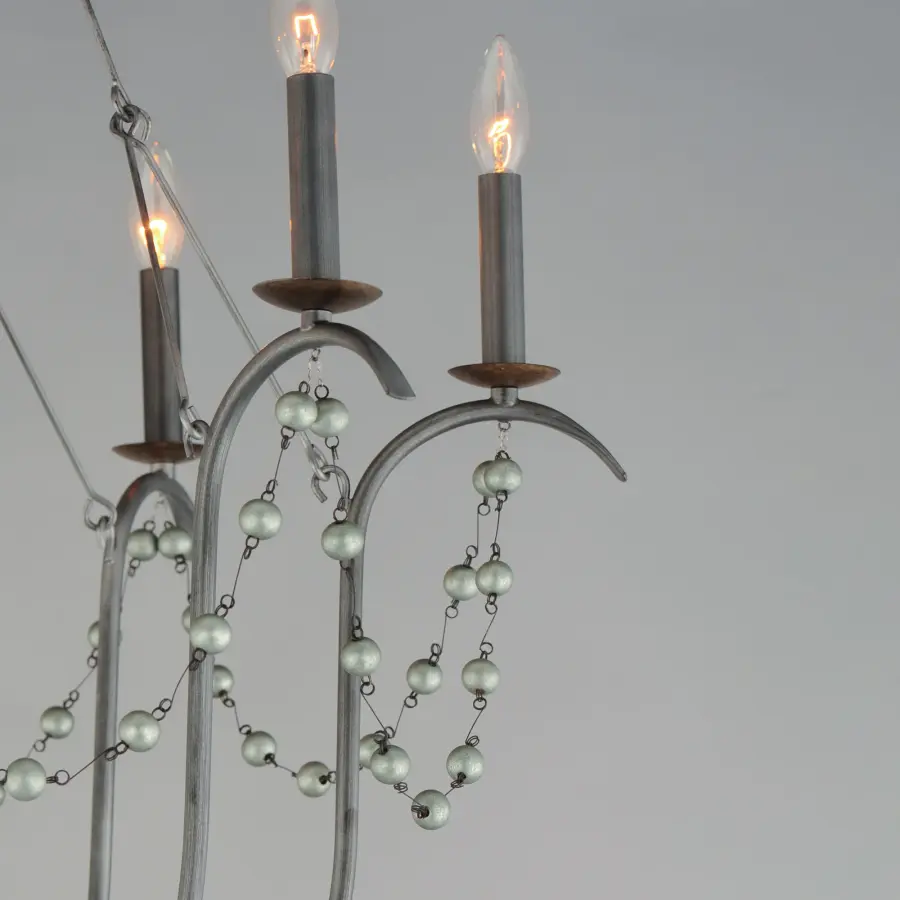 Formosa Six Light Chandelier in Golden Noir - Image 4