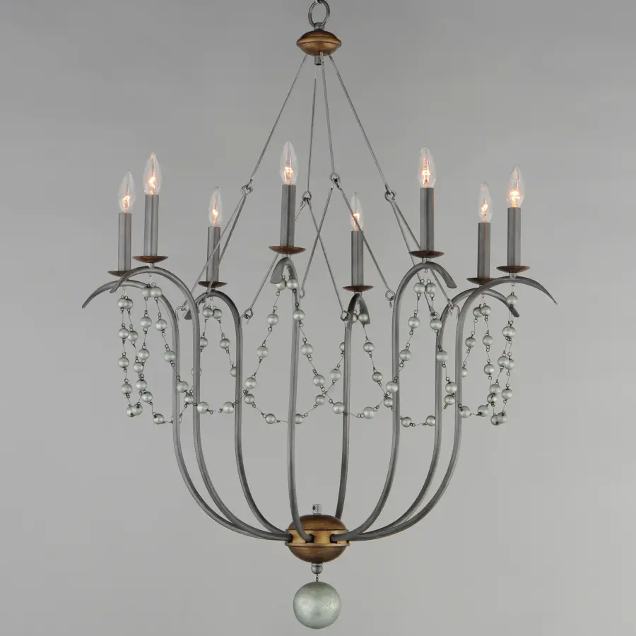 Formosa Eight Light Chandelier in Golden Noir - Image 2