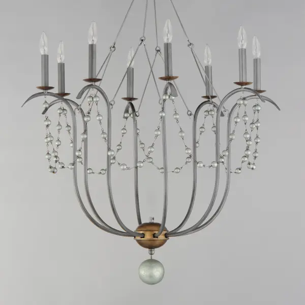 Formosa Eight Light Chandelier in Golden Noir - Image 3