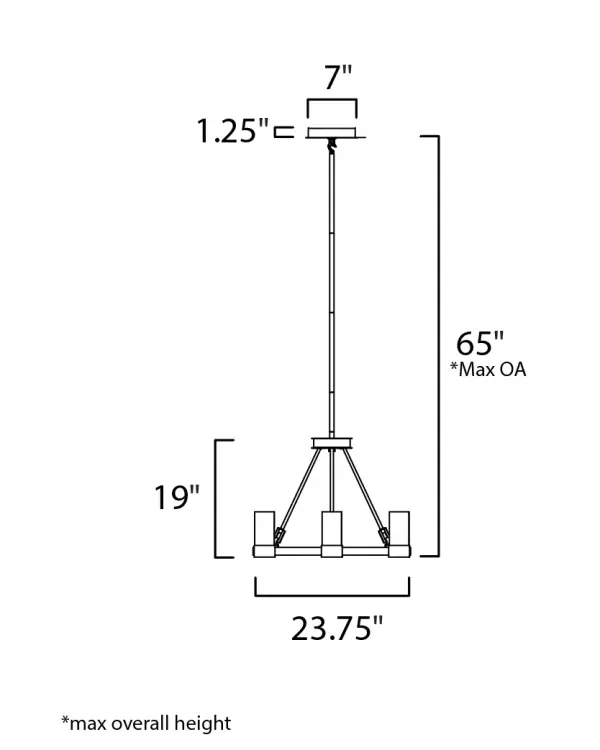 Rods of bubble glass are encased inside a Clear glass cylinder, which are supported in a cast Polished Chrome frame. Dual LED modules bring the bubble glass to life, while also providing ample illumination to the surface below. - alternate view