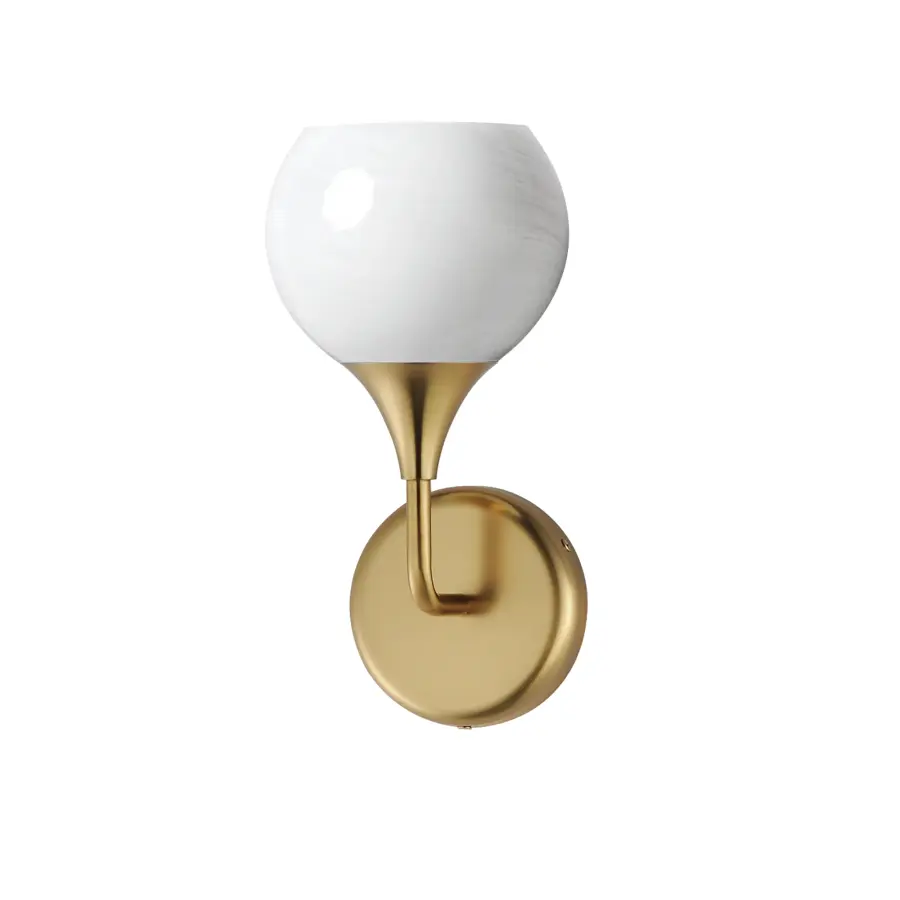 Neve One Light Wall Sconce in Natural Aged Brass - Image 1