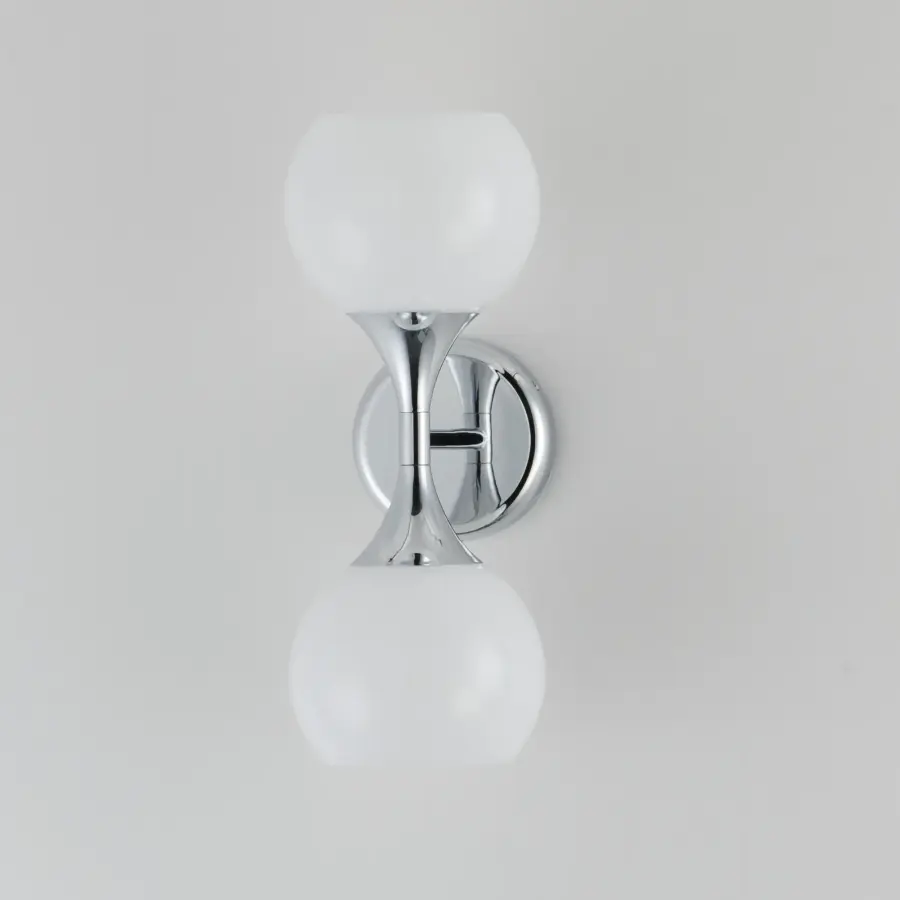 Neve Two Light Wall Sconce in Polished Chrome - Image 4