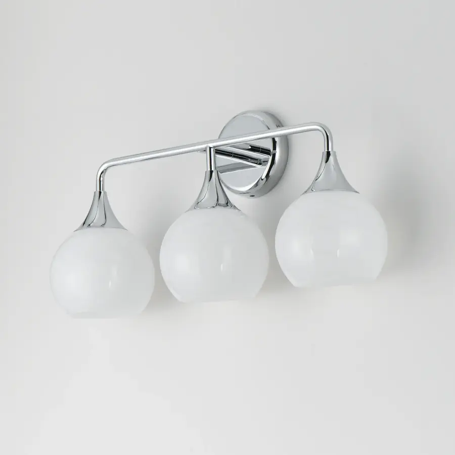 Neve Three Light Bath Vanity in Polished Chrome - Image 4