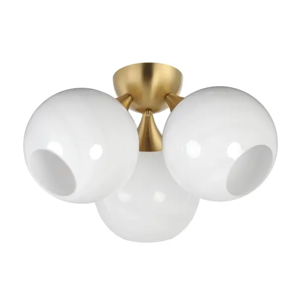 Featuring a swirling white Marble Glass globe that encases the light source, the shades are reminiscent of snowglobes. The collection provides a wonderfully wintery composition that is timelessly elegant effortlessly sophisticated. Choose from multiple sizes of the bath vanity lights as well as pendant configurations or two flush mount options. Available in Natural Aged Brass, Polished Chrome, or Matte Black. Collection: Neve Finish: Natural Aged Brass Glass: Marble Width: 18.75" Height: 10.50" Length: 18.75" Weight: 6.33 lb Wire: 10" Canopy: 5"x5"x2.5" Number of Bulbs: 3 Maximum Wattage: 60.00 W Bulb Type: E26 Bulb Base: E26 Medium Light Source: Incandescent Voltage: 120.00 V Material: Steel, glass Safety Listing: cETLus Safety Rating: Dry Manufacturer Warranty: 2 Spec Sheet Instructions