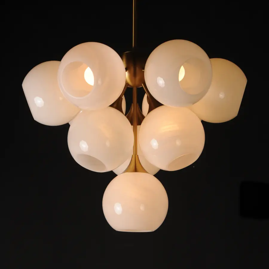 Neve 10-Light Pendant in Natural Aged Brass - Image 3