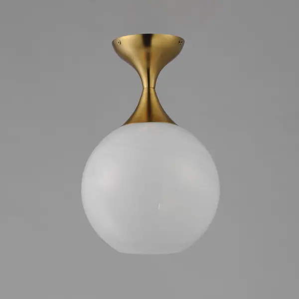Featuring a swirling white Marble Glass globe that encases the light source, the shades are reminiscent of snowglobes. The collection provides a wonderfully wintery composition that is timelessly elegant effortlessly sophisticated. Choose from multiple sizes of the bath vanity lights as well as pendant configurations or two flush mount options. Available in Natural Aged Brass, Polished Chrome, or Matte Black. Collection: Neve Finish: Natural Aged Brass Glass: Marble Width: 9.00" Height: 14.00" Length: 9.00" Weight: 2.64 lb Wire: 10" Canopy: 4.75"x4.75"x3.25" Number of Bulbs: 1 Maximum Wattage: 60.00 W Bulb Base: E26 Medium Light Source: Incandescent Voltage: 120.00 V Material: Steel Safety Listing: cETLus Safety Rating: Dry Spec Sheet Instructions - alternate view