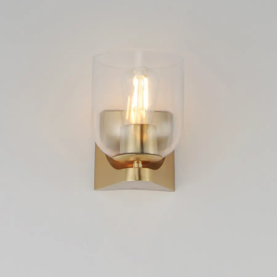 Scoop One Light Bath Vanity in Natural Aged Brass - Image 3