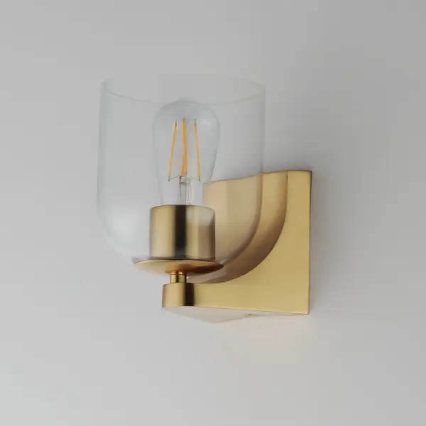 Scoop One Light Bath Vanity in Natural Aged Brass - Image 4