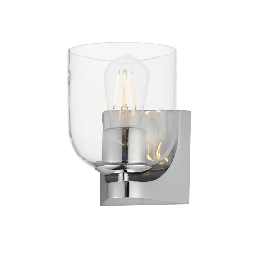 Scoop One Light Bath Vanity in Polished Chrome - Image 1