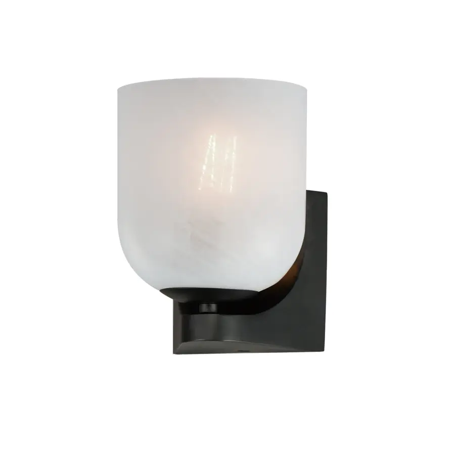Scoop One Light Bath Vanity in Black - Image 1