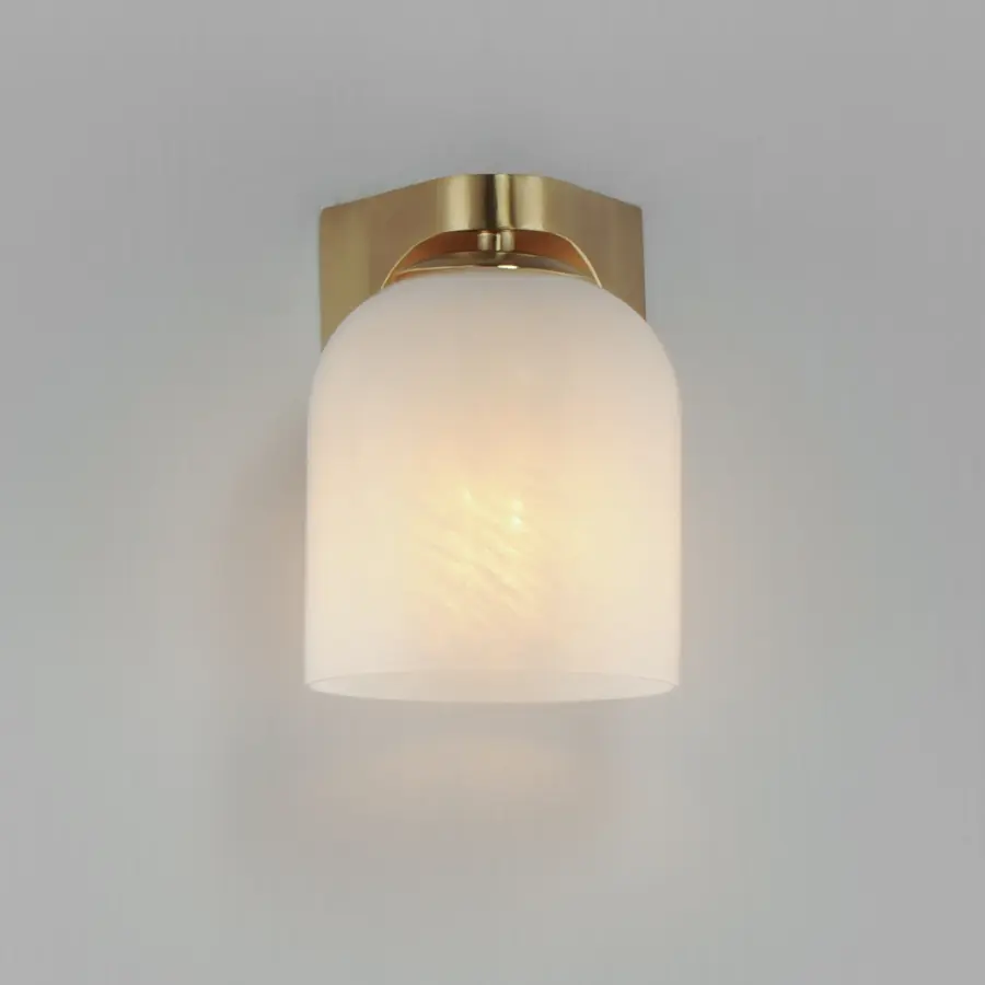 Scoop One Light Bath Vanity in Natural Aged Brass - Image 3