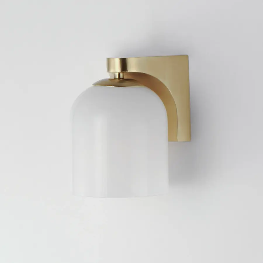Scoop One Light Bath Vanity in Natural Aged Brass - Image 4