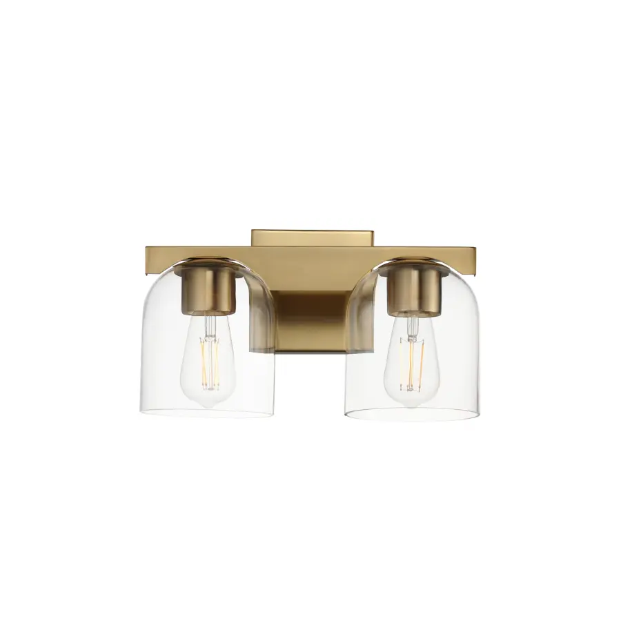 Scoop Two Light Wall Sconce in Natural Aged Brass - Image 1