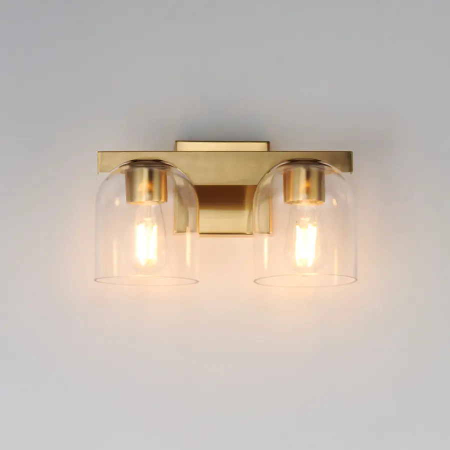 Scoop Two Light Wall Sconce in Natural Aged Brass - Image 3